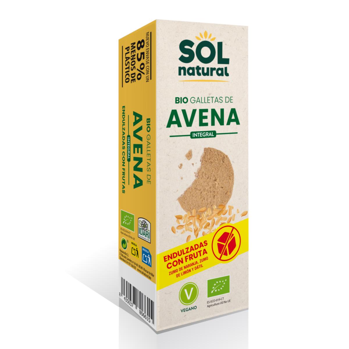 Mit Früchten gesüßte Haferkekse Bio Sol Natural 175 g