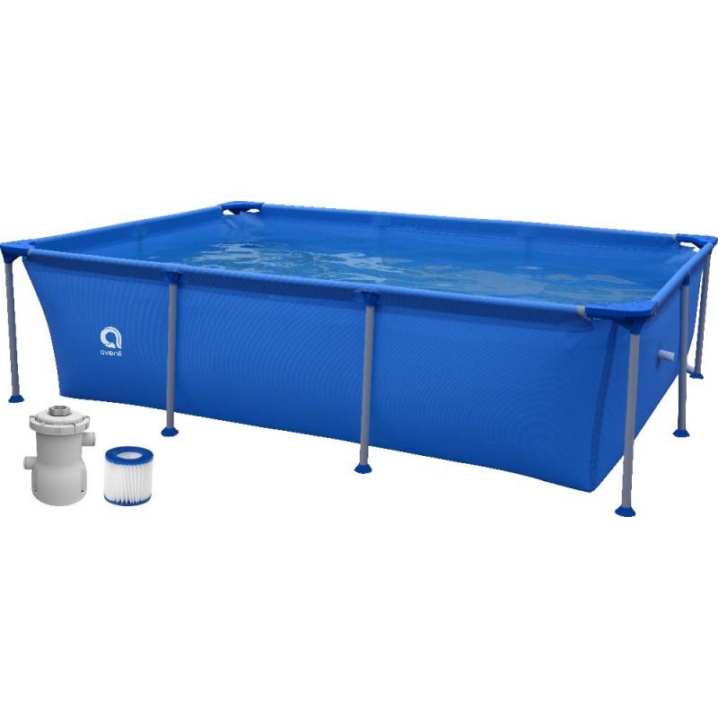 Piscine démontable rectangulaire 258 x 179 x 66 avec filtre à cartouche 1150 l/h 2700 l Jilong (reconditionnée)