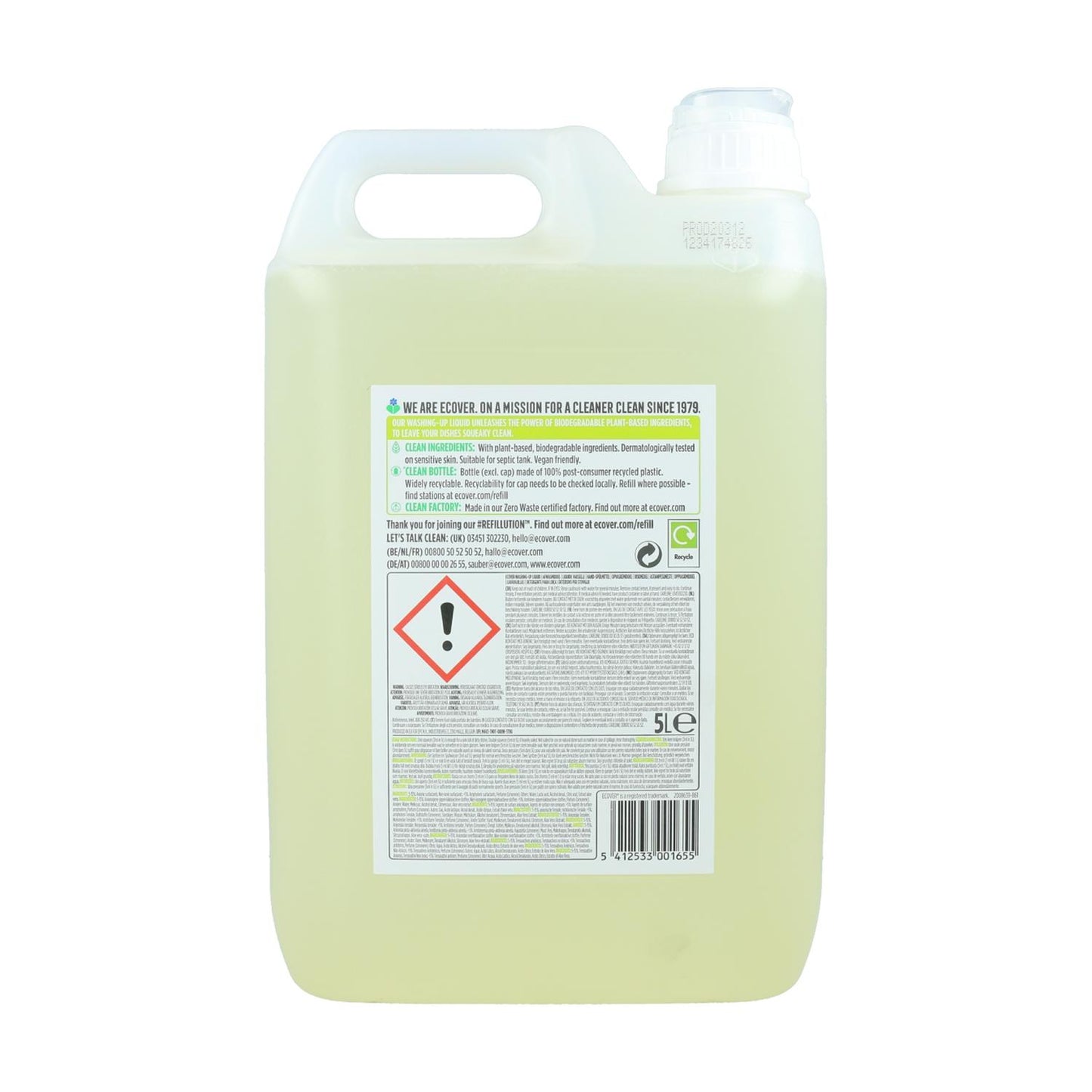 Geschirrspülmittel mit Zitrone und Aloe Vera Ecover 5 l