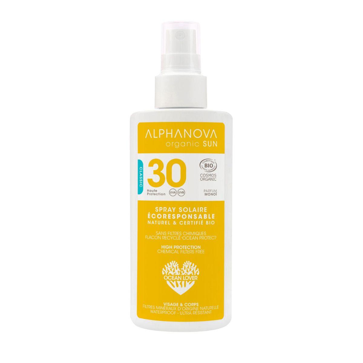 Solare SPF30 spray Alphanova 125 g. Bio