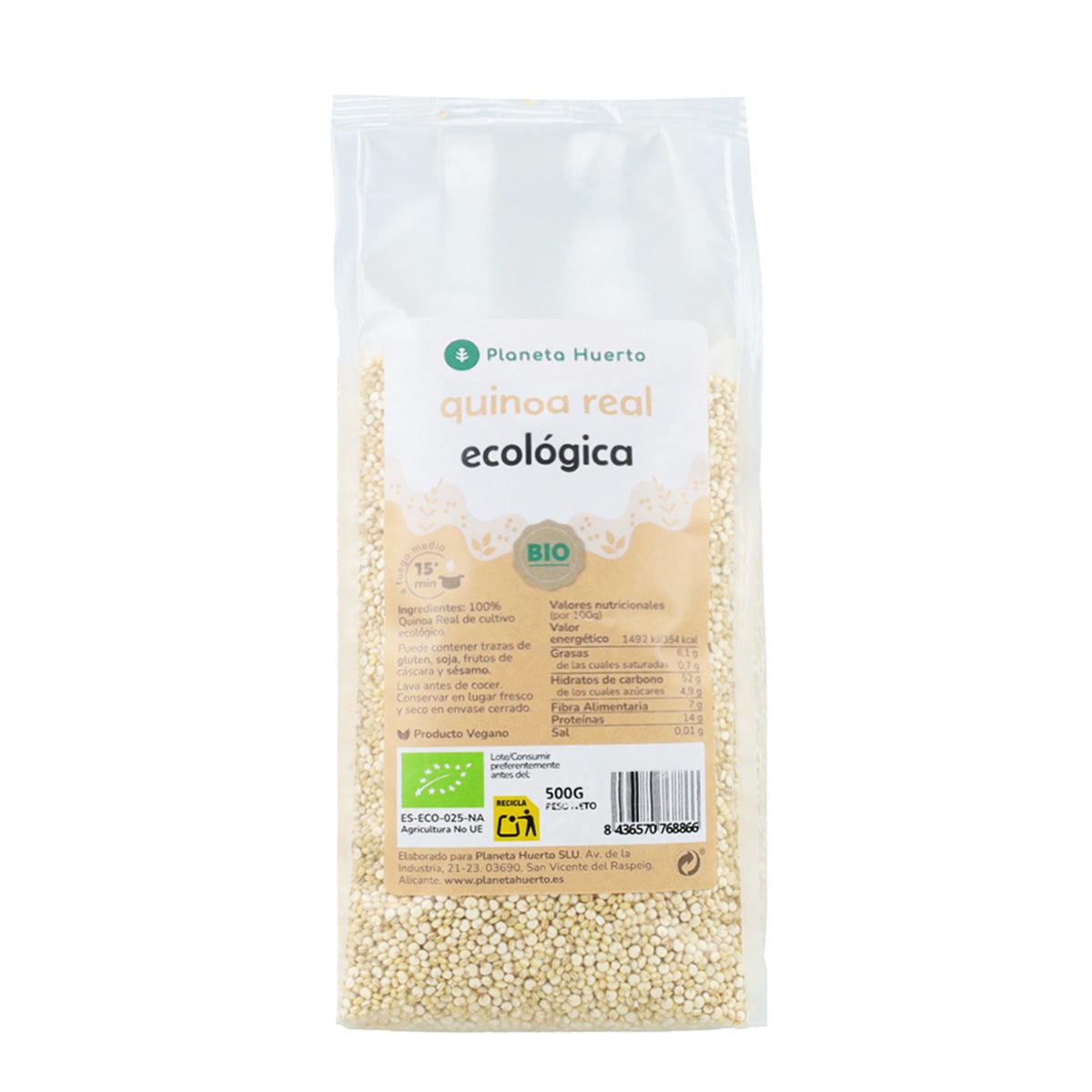 Pak 2x Echte Quinoa ECO Planeta Huerto 500 g