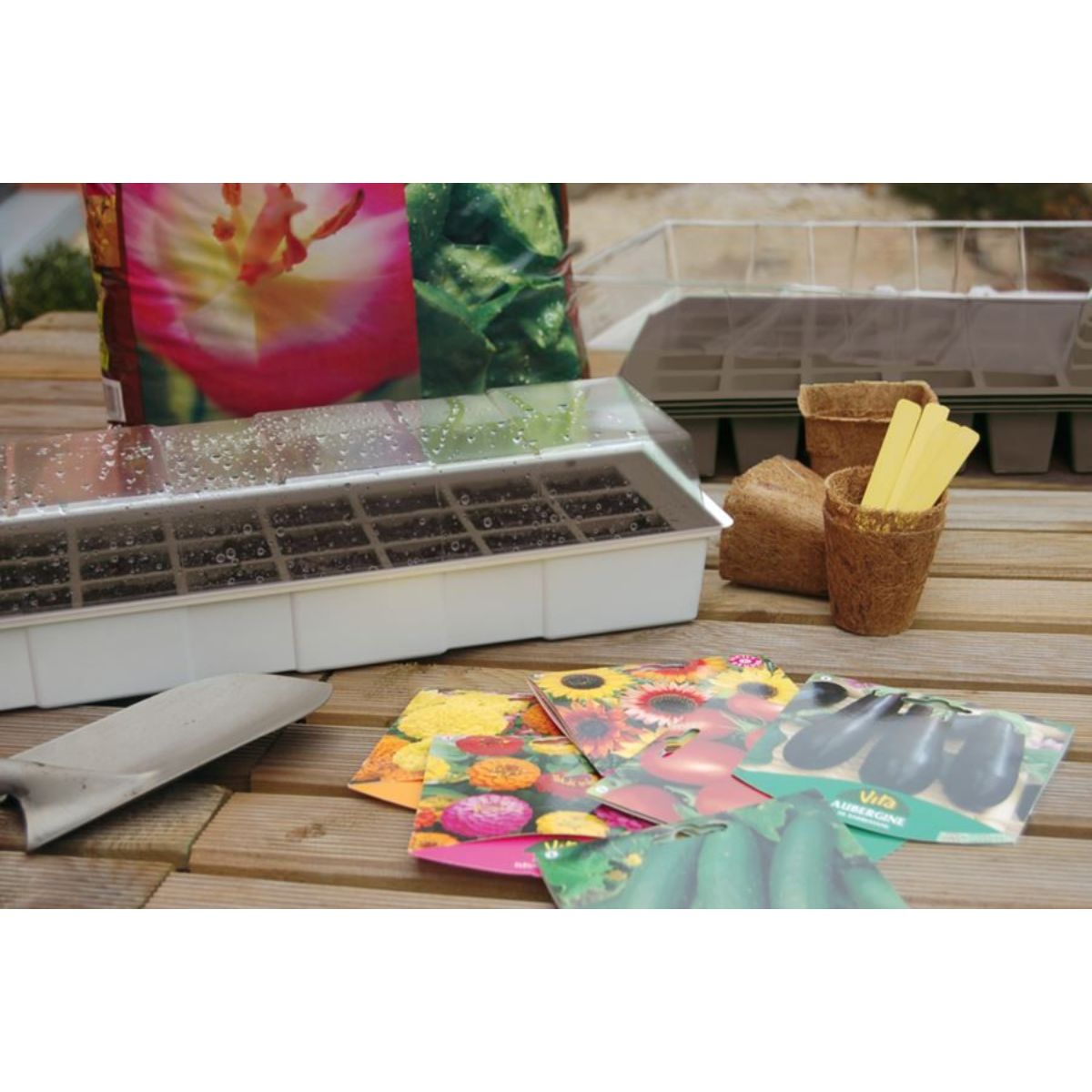 Mini-Gewächshaus für Fensterbank Kit Windows Nortene 49 x 15,5 cm