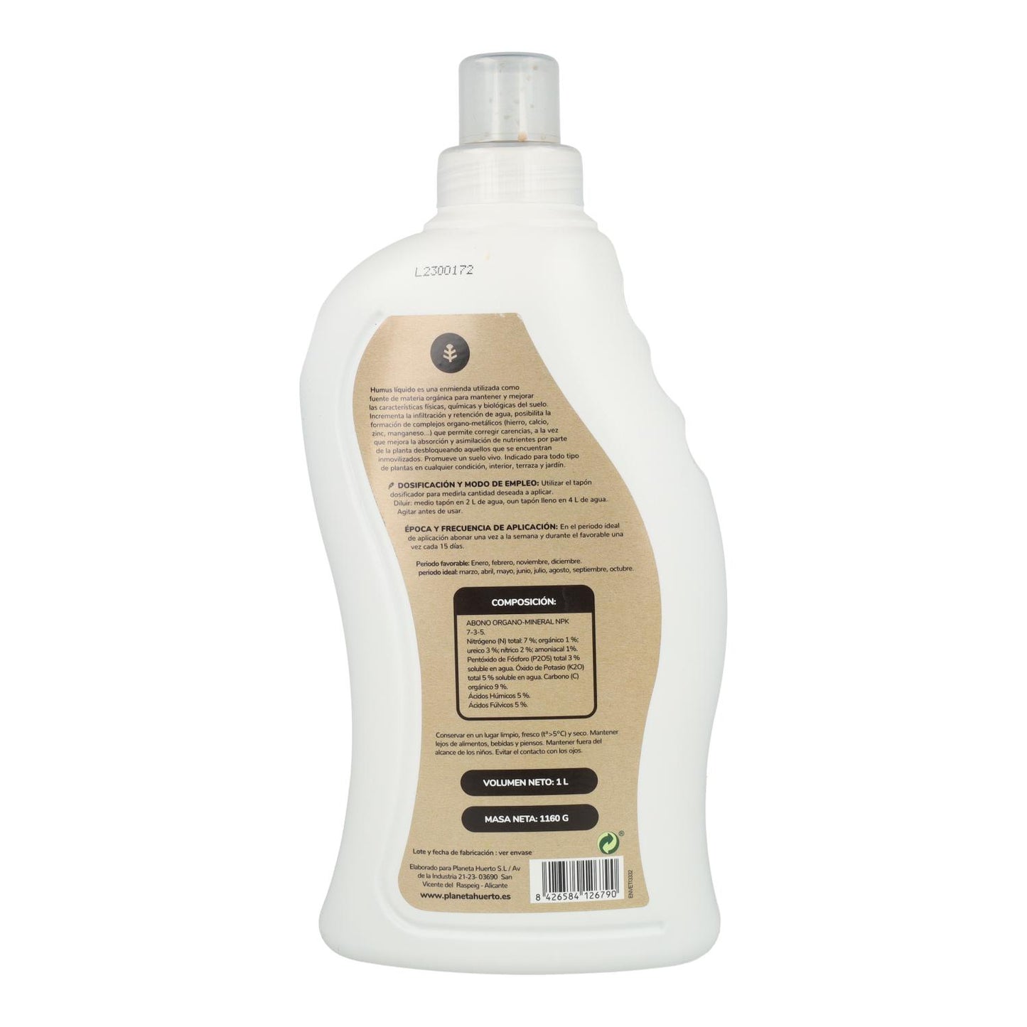 Pack 3xNatürlicher Flüssighumus Planet Gemüsegarten 1 Liter