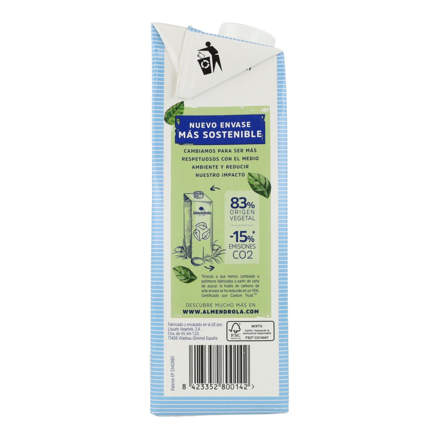 6er-Pack zuckerfreies Mandelgetränk Almendrola 1 l