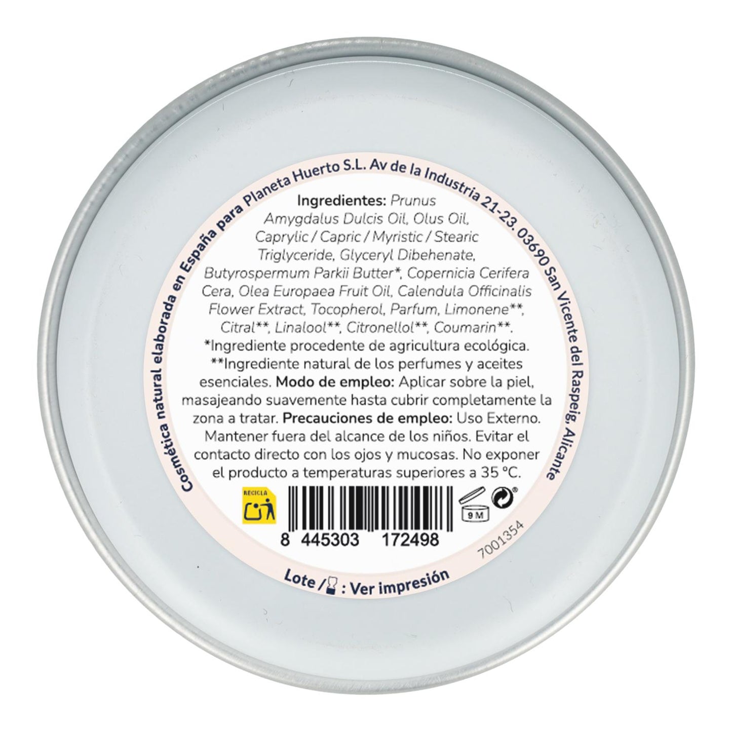 Baume apaisant au calendula pour enfants Planeta Huerto 50 g