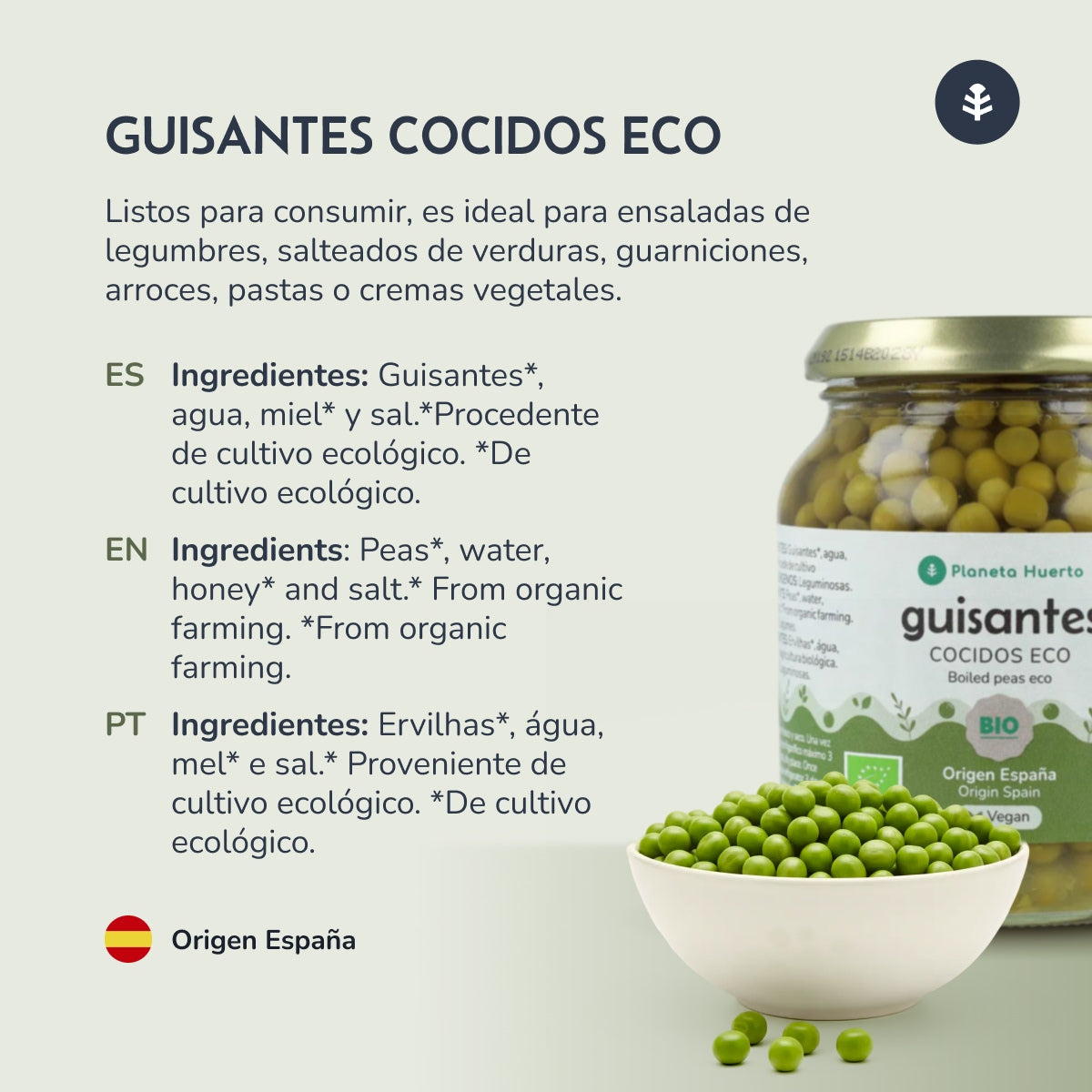 Pois ECO Planeta Huerto 320 g