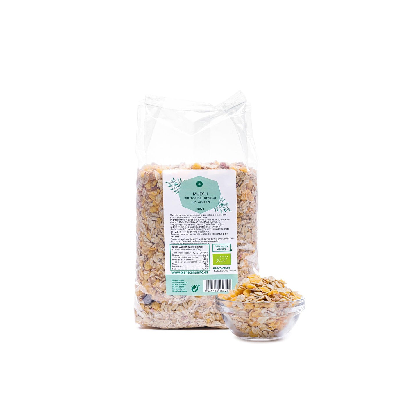 Glutenfreies Müsli Waldfrüchte ECO Planeta Huerto 500 g