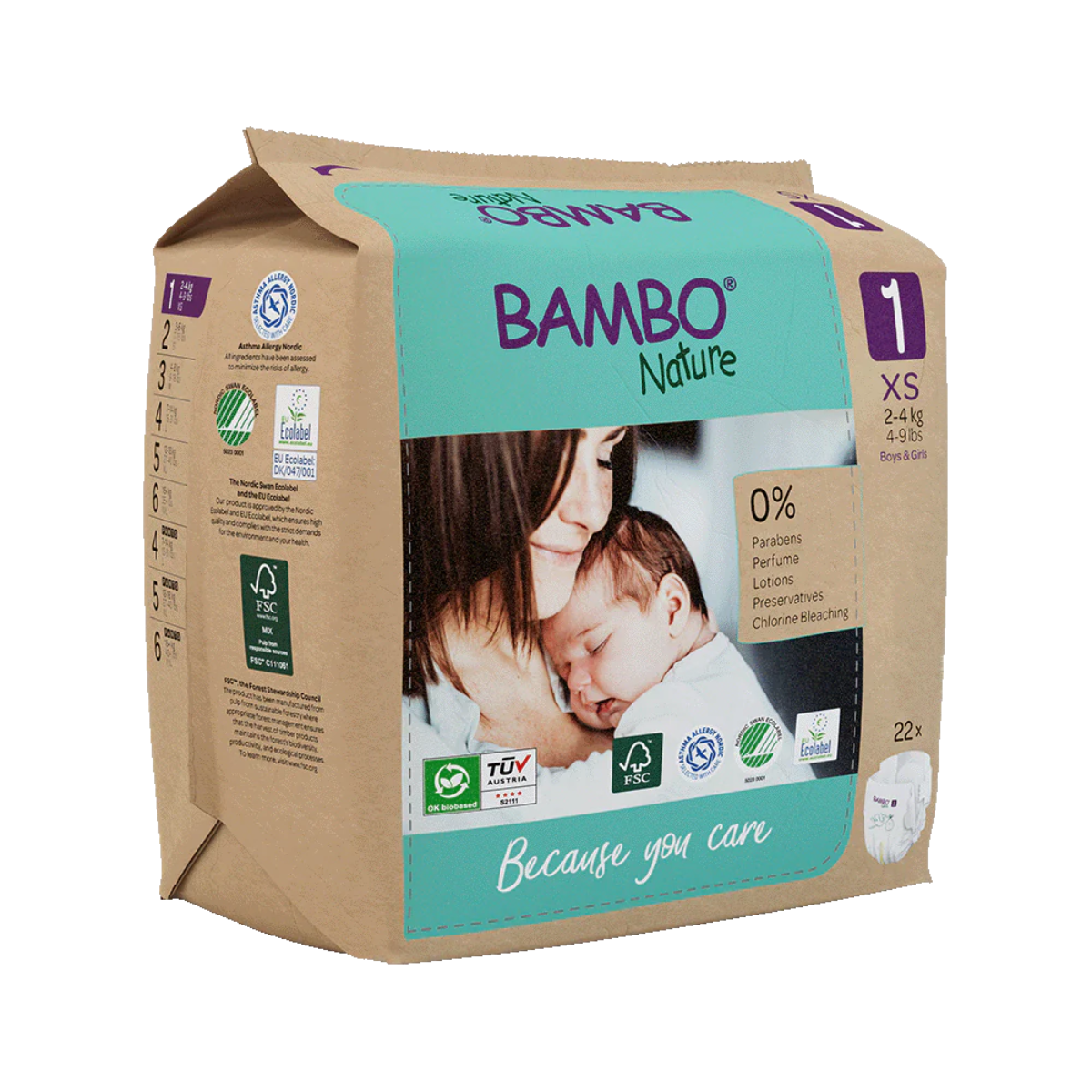 Bambo Nature Windeln T1 (2-4 g) 22 Stück