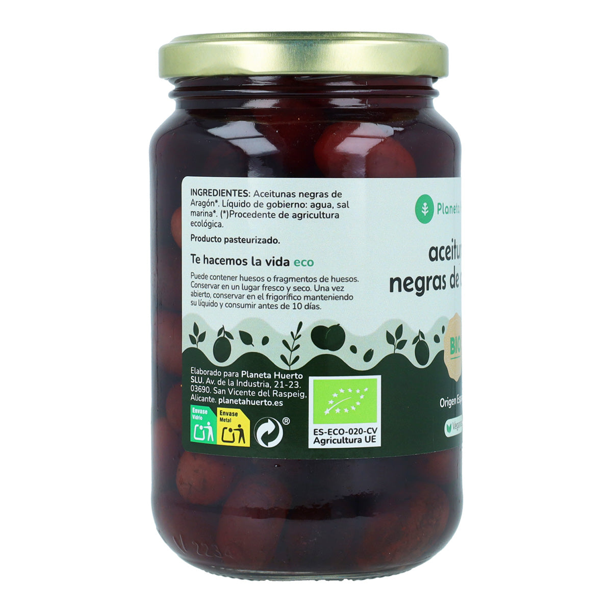 Aceitunas negras de Aragón Eco Planeta Huerto 390 gr