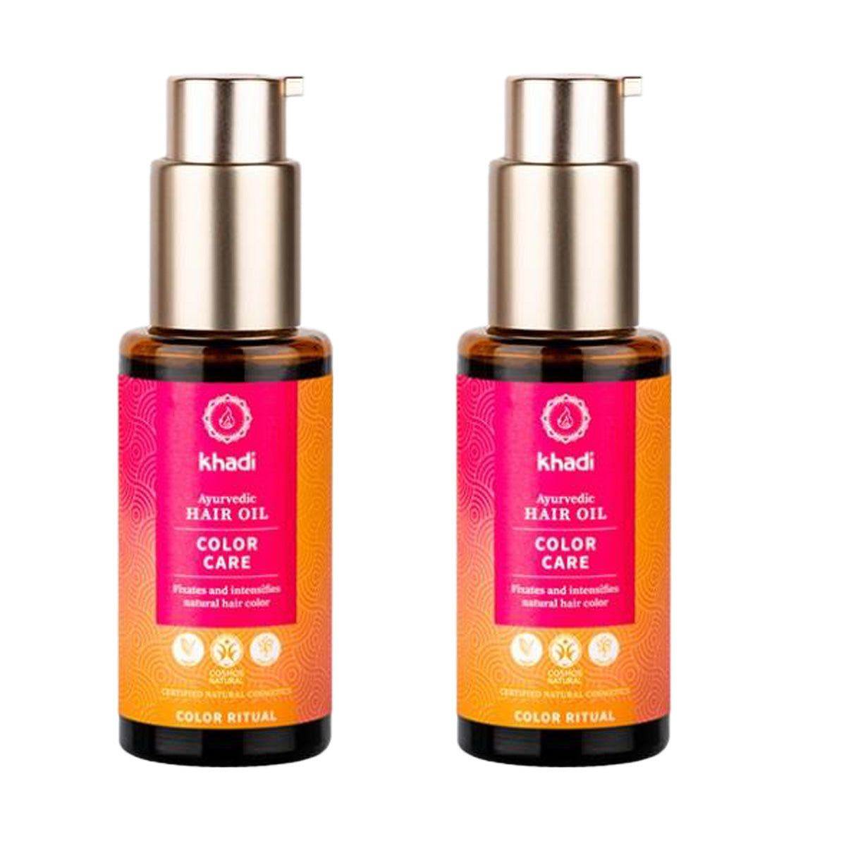 Pack 2x Huile capillaire soin couleur, Khadi, 50 ml