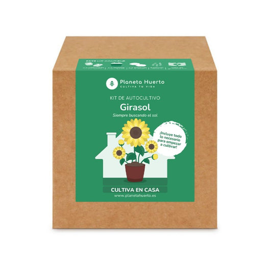Bausatz für den Selbstanbau von Sonnenblumen Planeta Huerto
