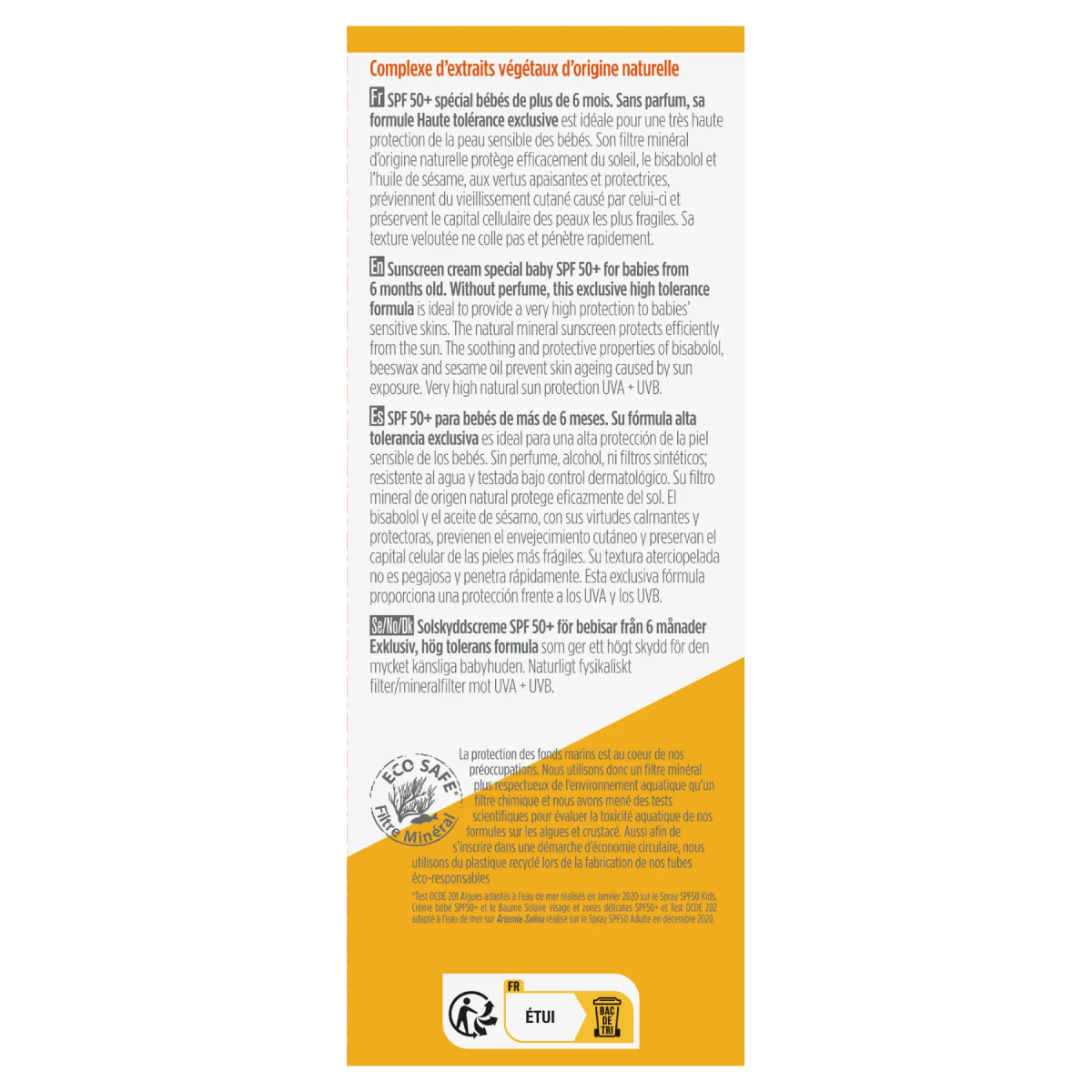Solkräm för barn SPF 50+ Hypoallergenisk Bioregena 40 ml