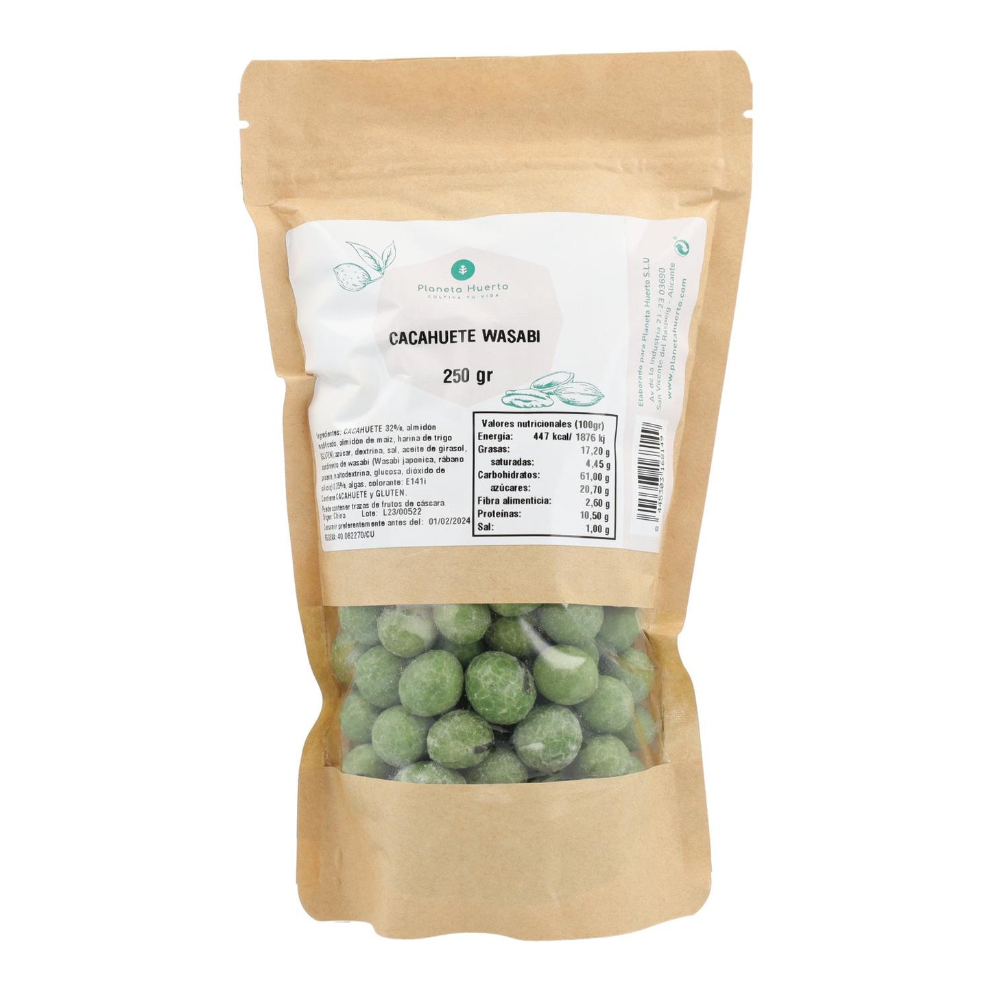 Erdnuss mit Wasabi Planeta Huerto 250gr