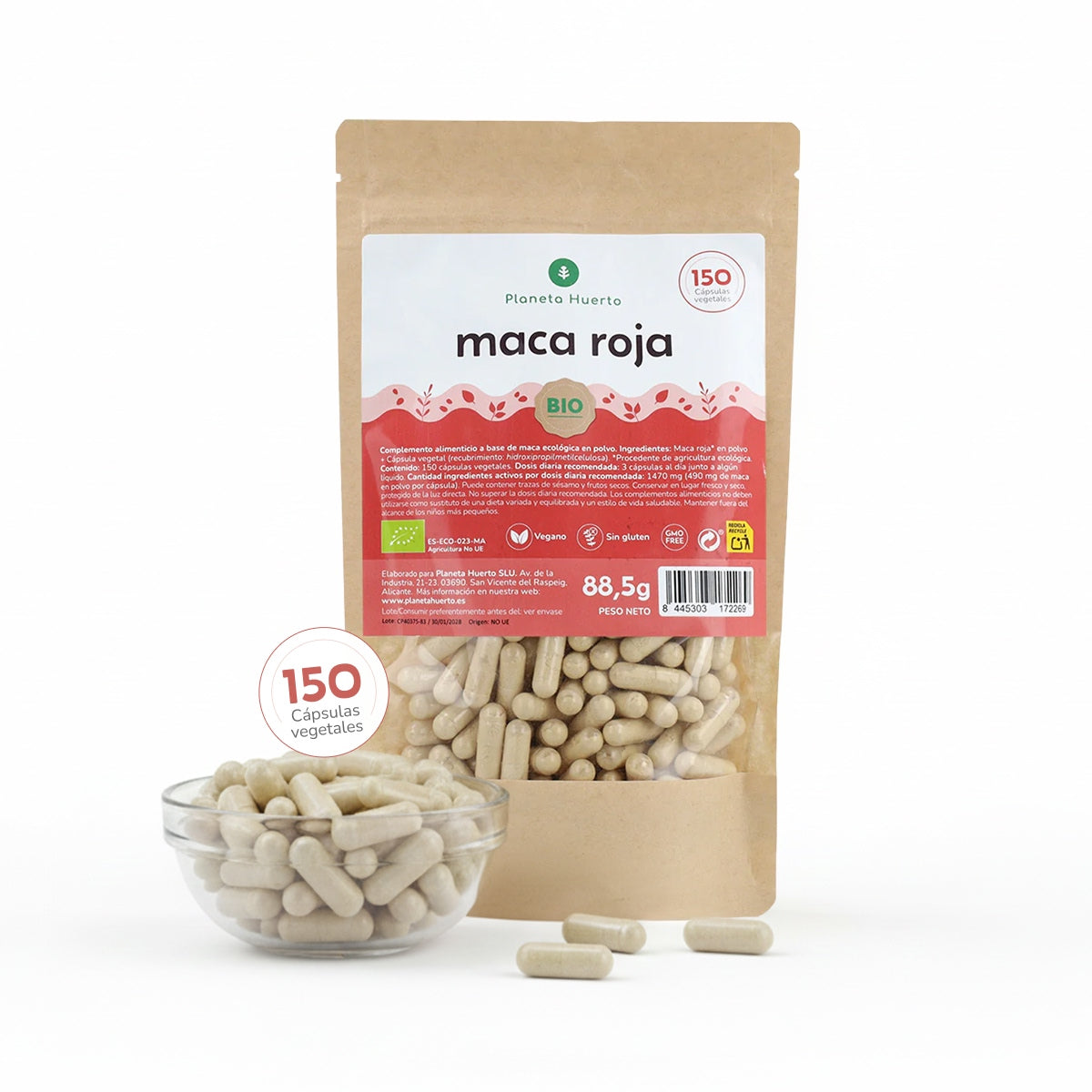Organic Red Maca Organic Red Maca Planeta Huerto 150 capsules