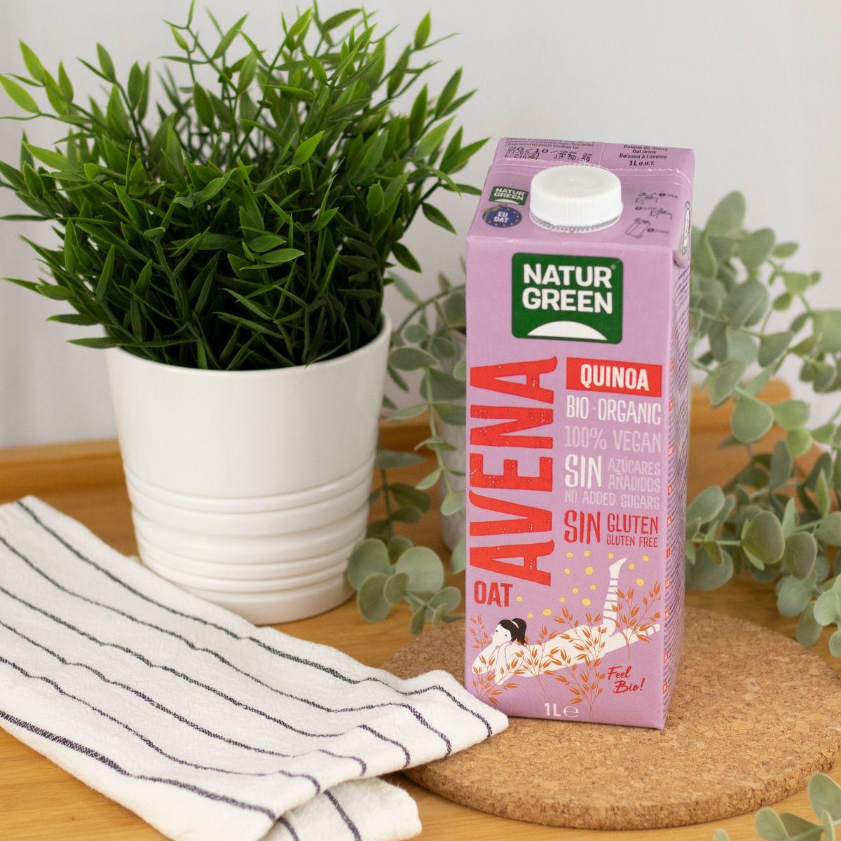 Boisson à l'avoine et au quinoa bio sans gluten NaturGreen 1 L