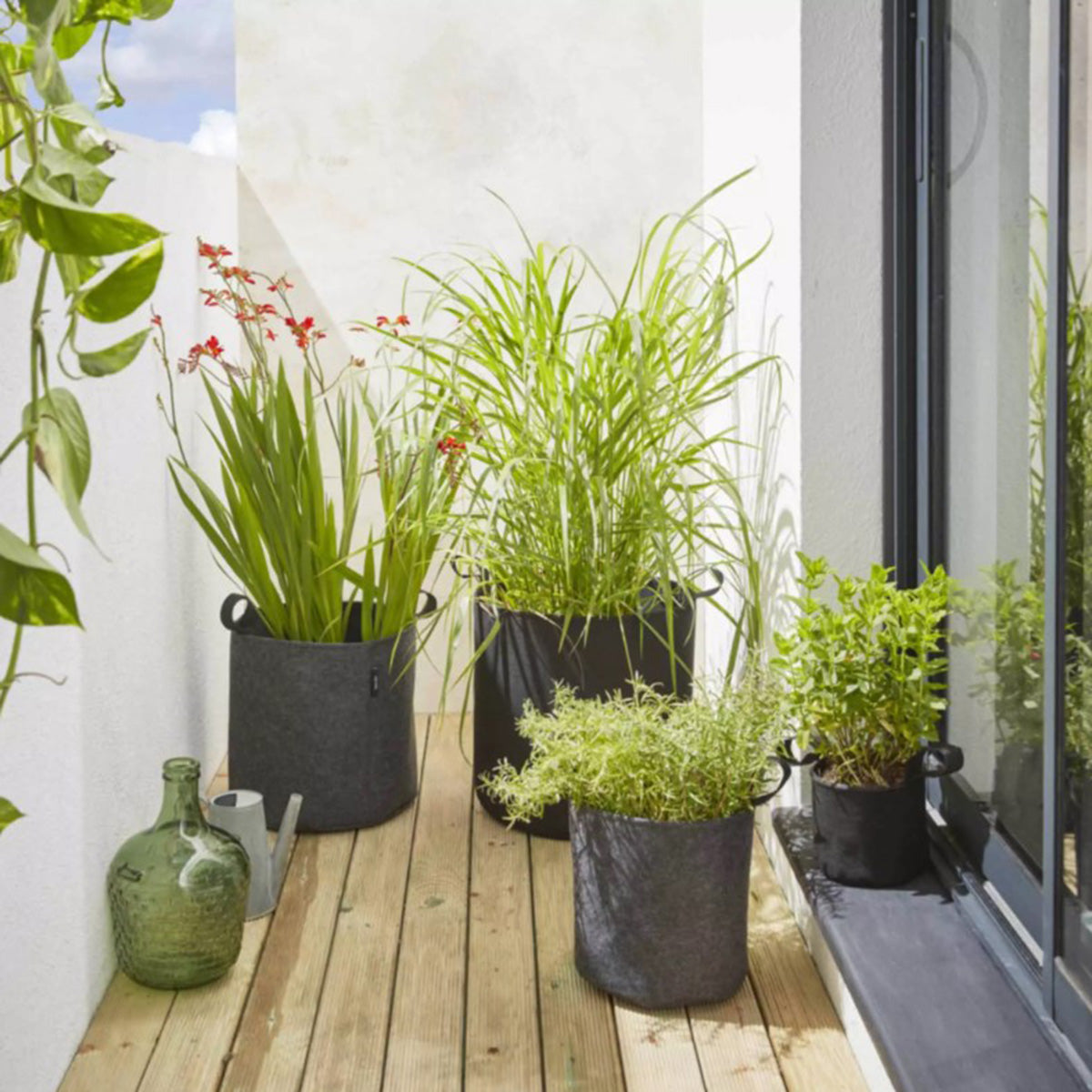 Bag4Plant Worek do sadzenia z szarego filcu geotekstylnego ø35cm 33,7 L