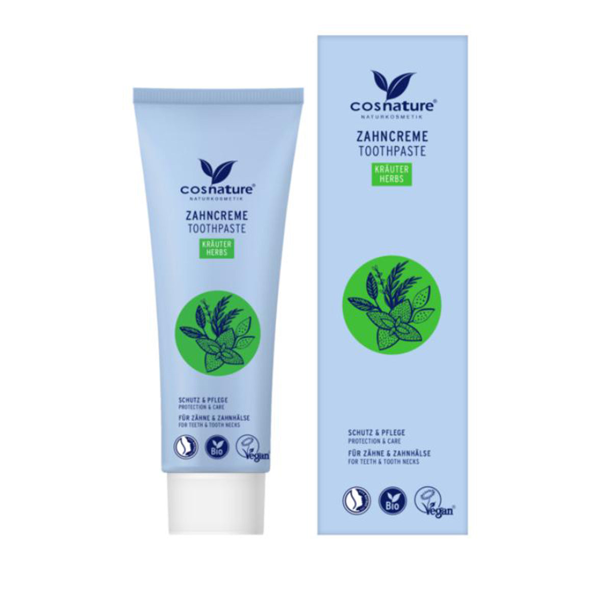 Zahnpasta mit Fluorid und Minze BIO, Cosnature, 75 ml