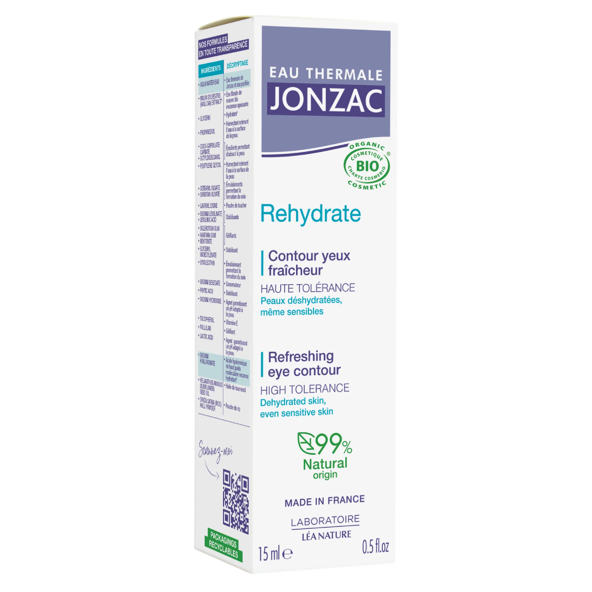Rehydrate Eau Thermale Jonzac Moisturising Eye Contour Cream 15 ml