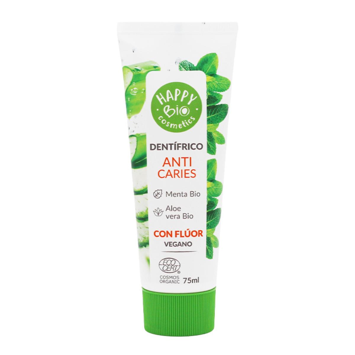 Bio-Zahnpasta gegen Karies mit Minze, Aloe und Fluorid 75 ml