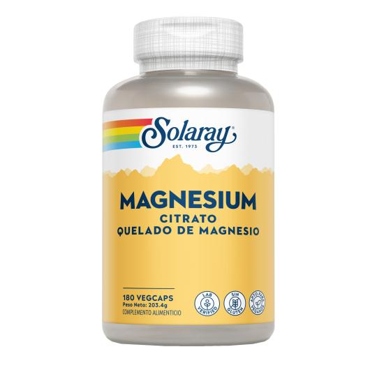 Pack 2x Big Magnesium Citrate Solaray 180 Cápsulas