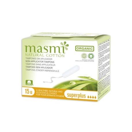 Superplus tampons zonder applicator ECO Masmi, 15 stuks