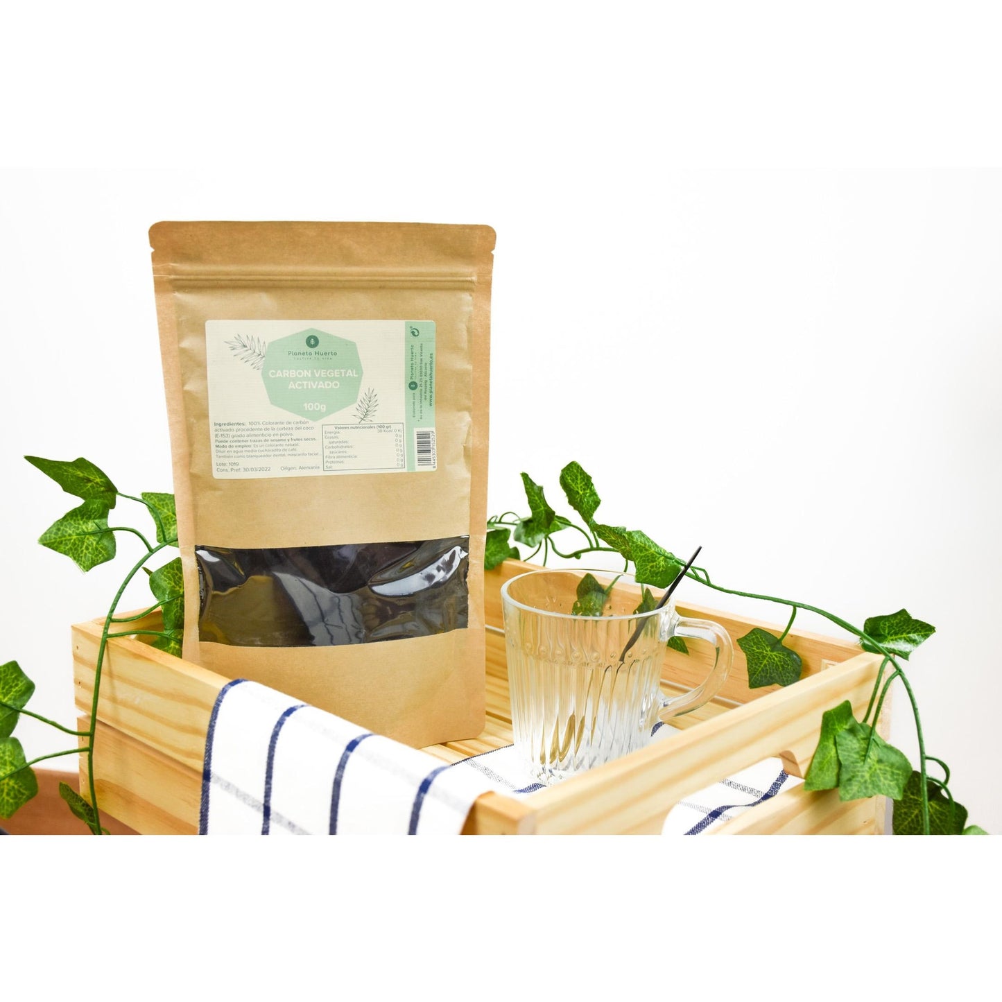 Carbone attivo vegetale in polvere Planeta Huerto 100 g