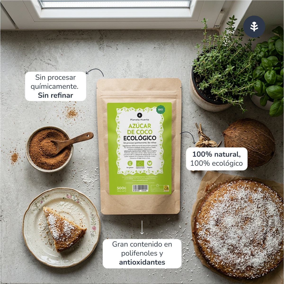 Kokossuiker ECO Planeta Huerto 500gr