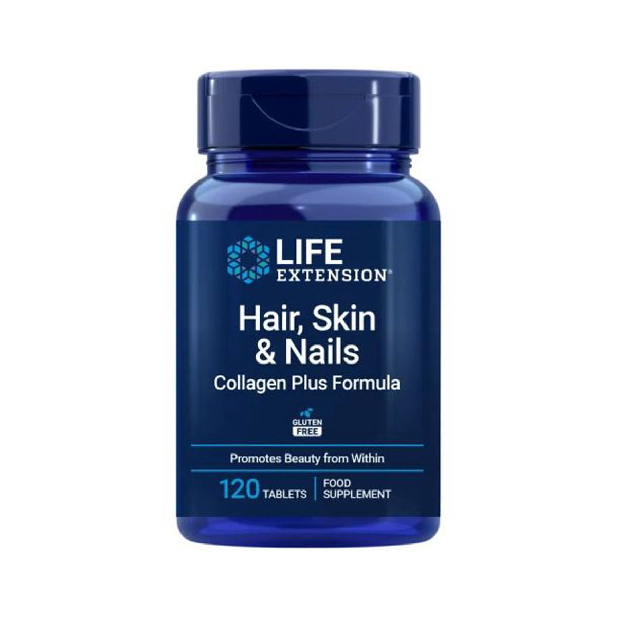 Hair Skin & Nails Collagen Plus Formula, Life Extension 120 tabletter