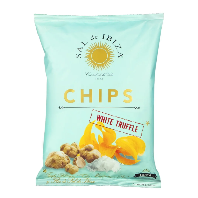 Kartoffelchips mit weißem Trüffel aus Ibiza-Salz, 125 g