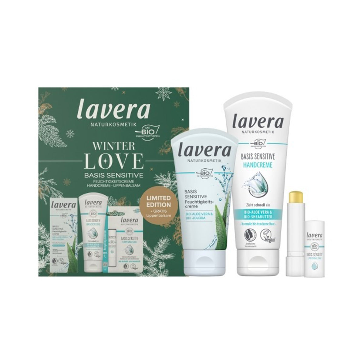 Winter Love Basis Sensitive gift box FREE Lavera lip balm