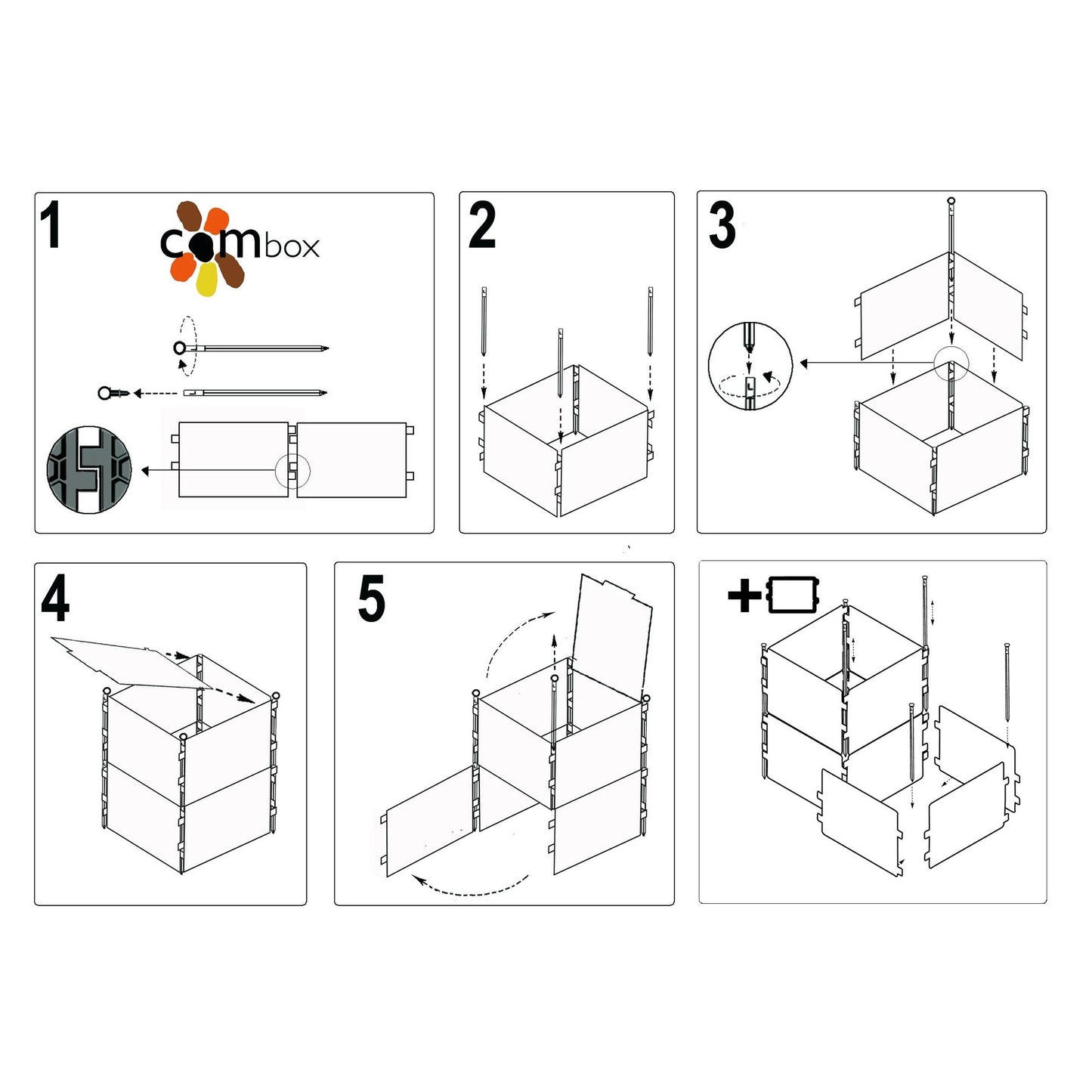 Stav för kompostbehållare Combox