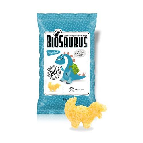 Przekąska kukurydziana z solą morską Biosaurus BIO 50 g.