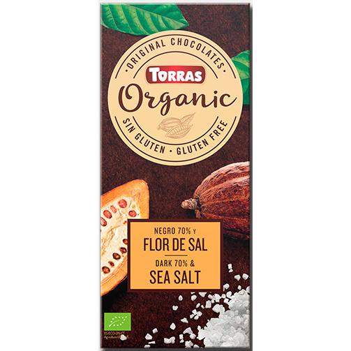 Bio Torras 70% Cocoa Vegan Dark Chocolate with Fleur de Sel 100 g