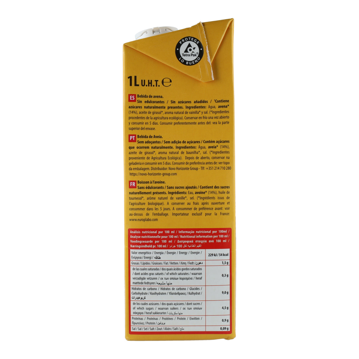 Boisson à l'avoine sans sucres ajoutés Bio NaturGreen 1 L