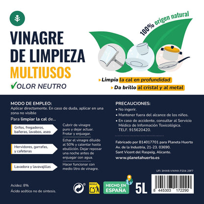 Aceto di pulizia bianco 5L Planeta Huerto