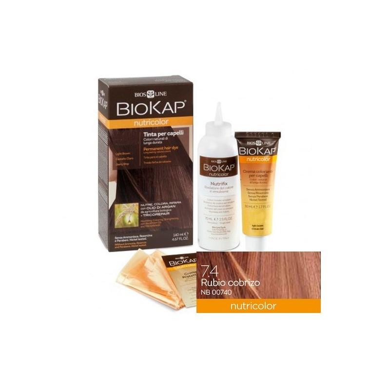 Koperrode haarkleurstof Dye 7.4 Biokap 140 ml