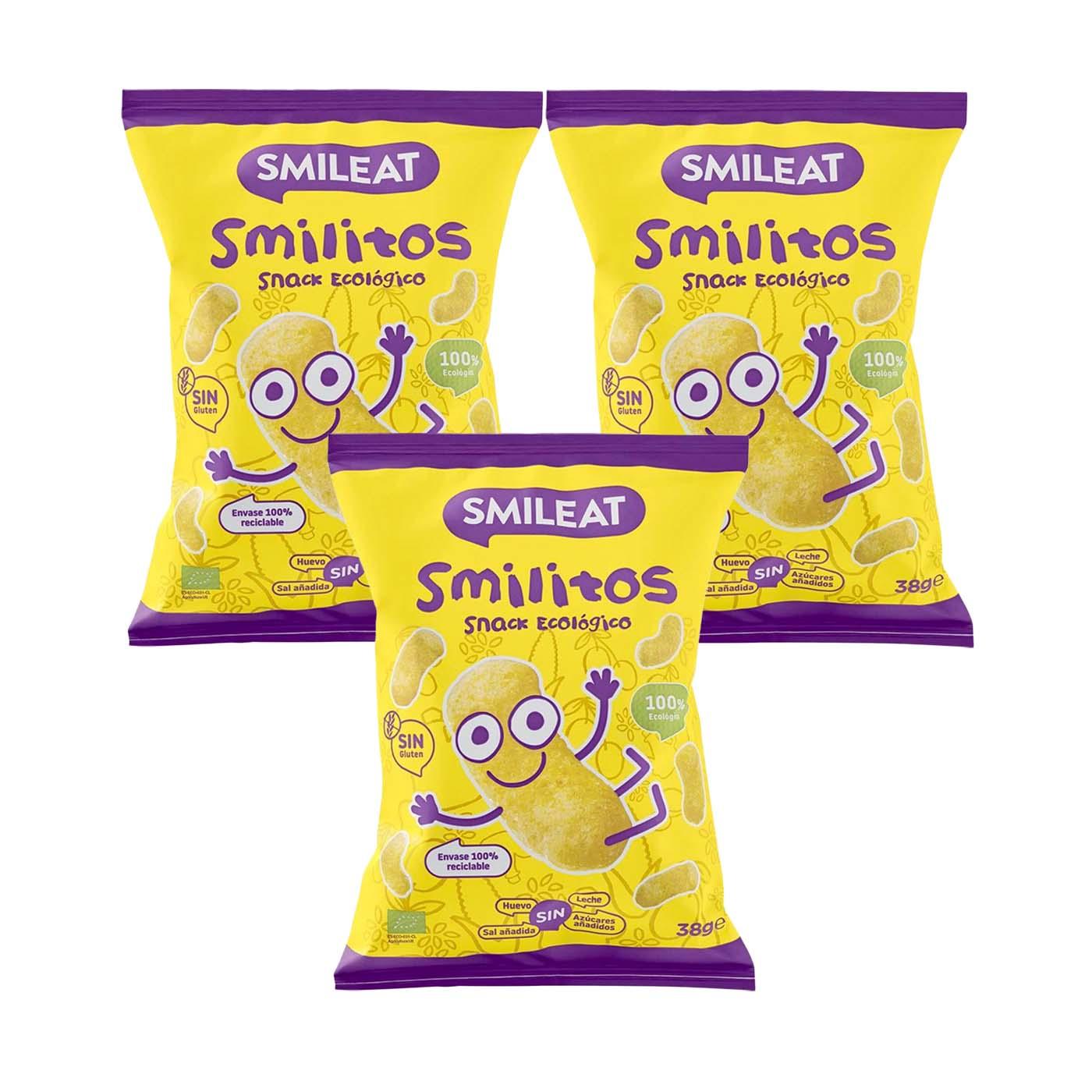 PROMO 3x Smilitos, organic corn worms Smileat, 38 g