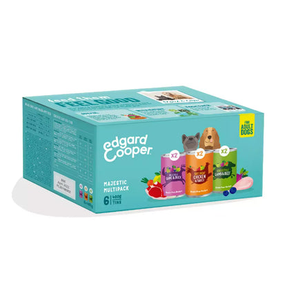 Multipack Nassfutter für Hunde Edgard & Cooper 6 x 400 g
