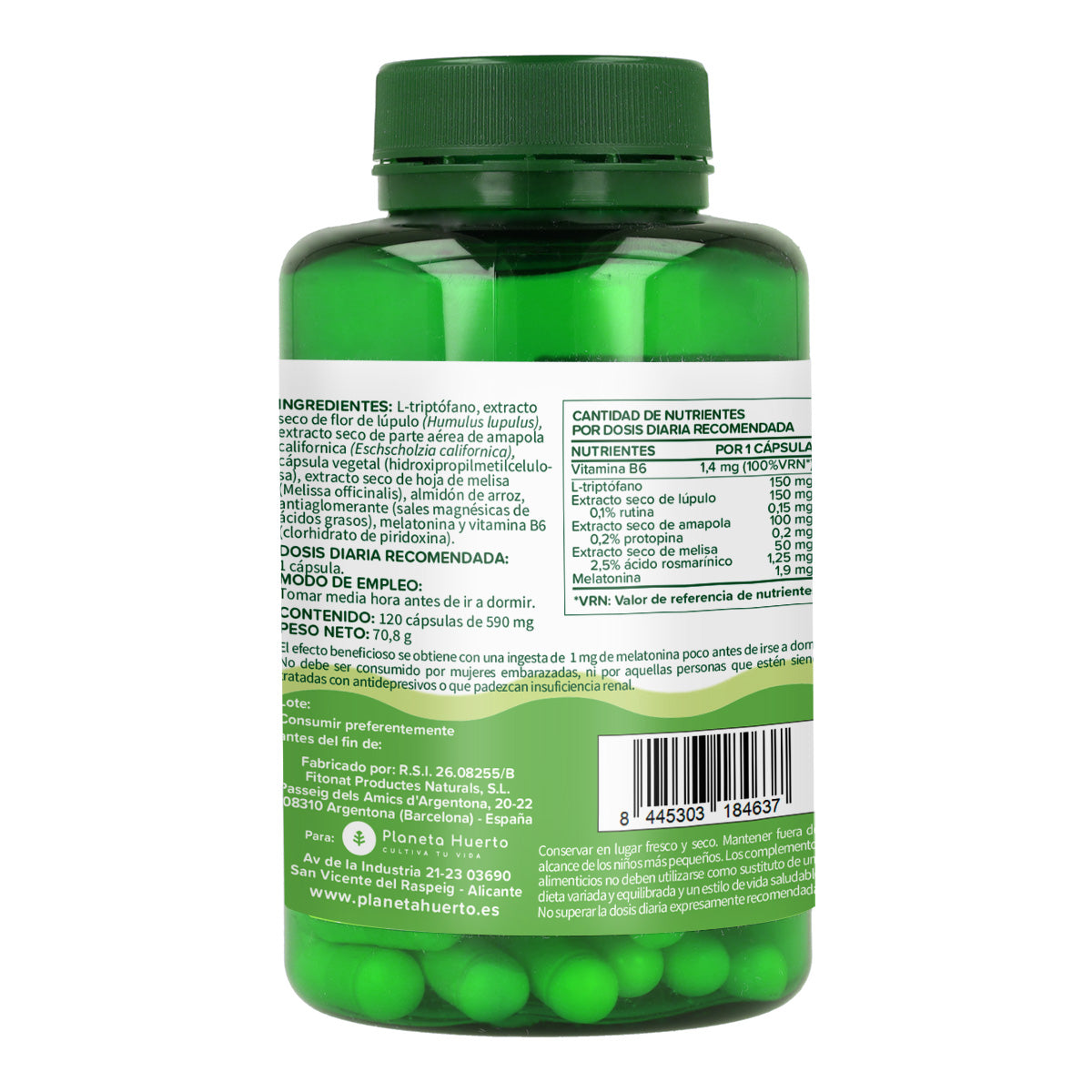 Pack 2xMélatonine complexe Planeta Huerto 120 gélules