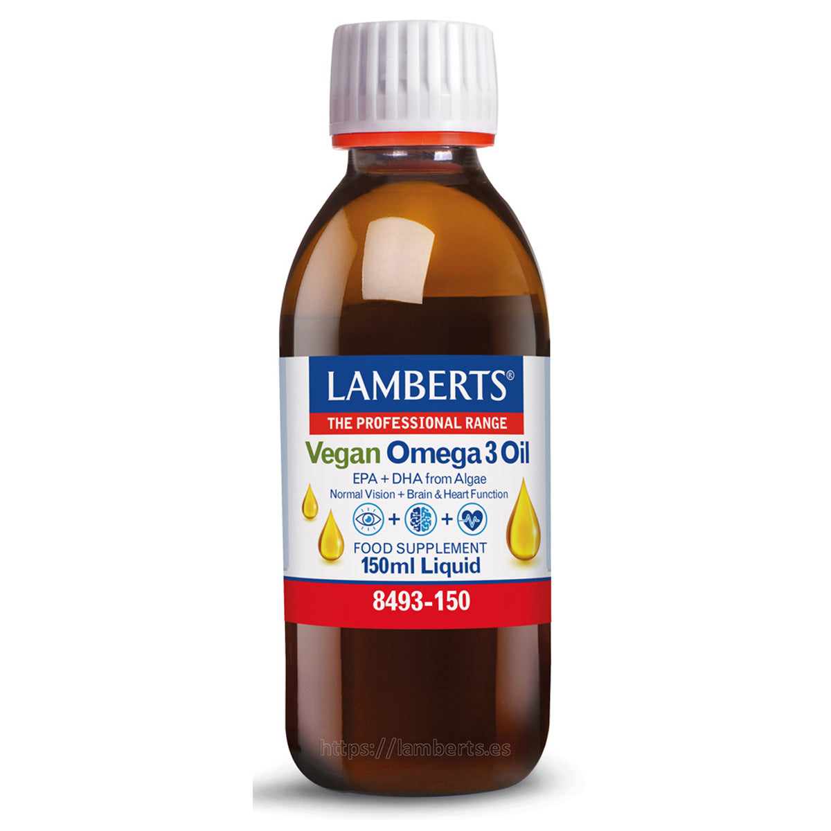 Flüssiges veganes Omega 3, Lamberts, 150 ml