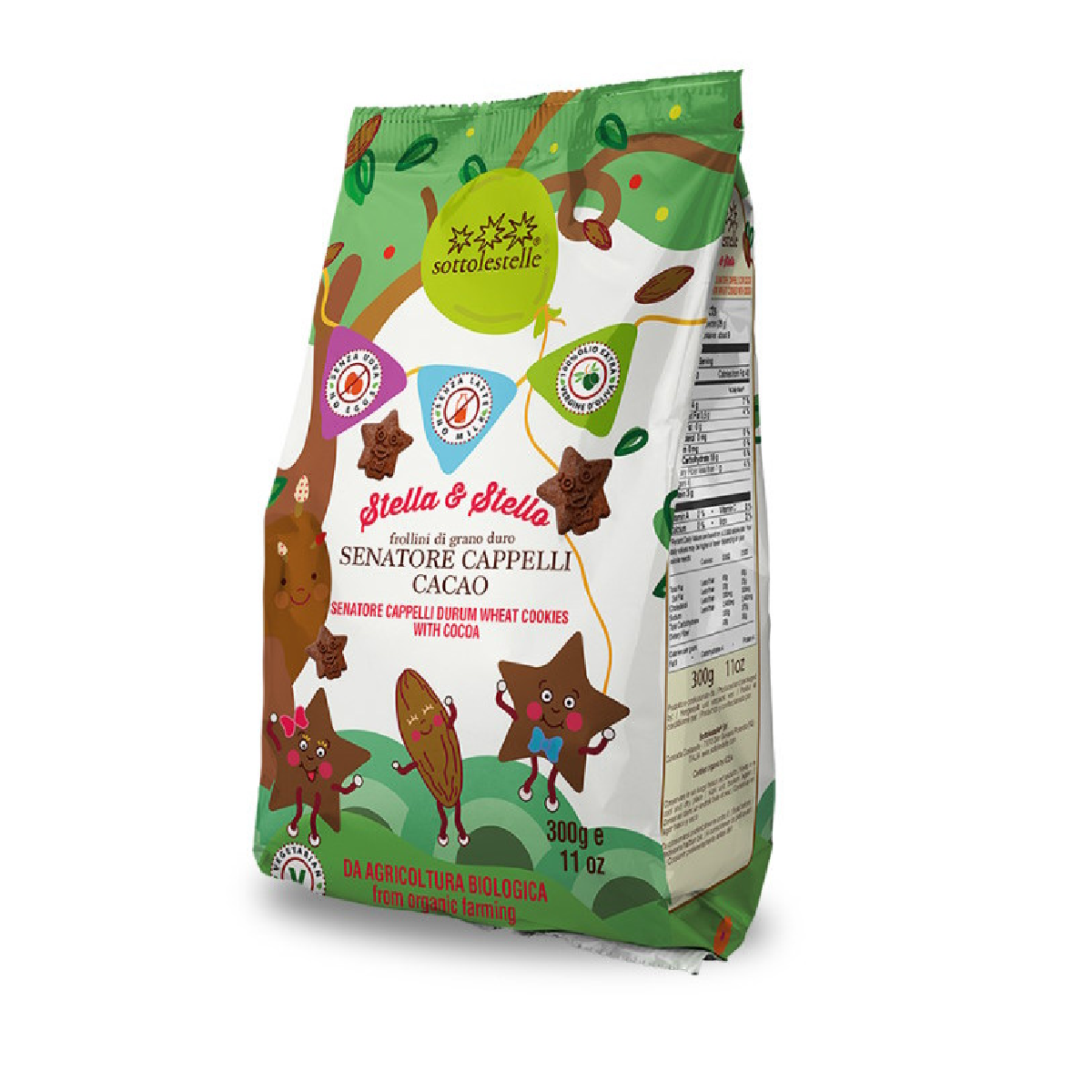 Biscuits au blé Senatore Cappelli et au cacao Stella&Stello Sottolestelle 300 g