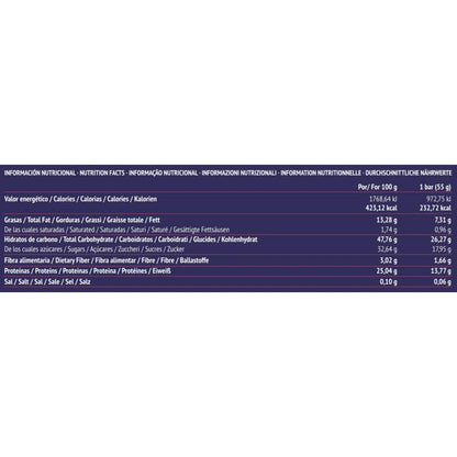 Paleobull blueberry and sunflower seed energy bar 55 g
