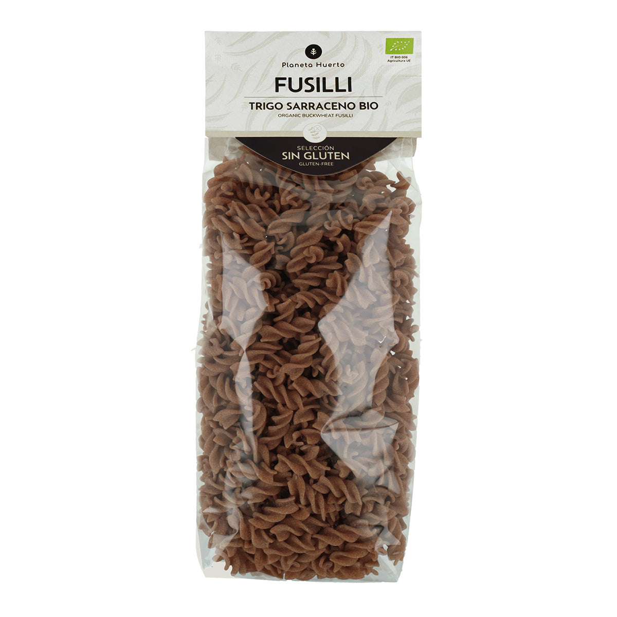 Glutenfria ekologiska spiraler av bovete Planeta Huerto 500 g