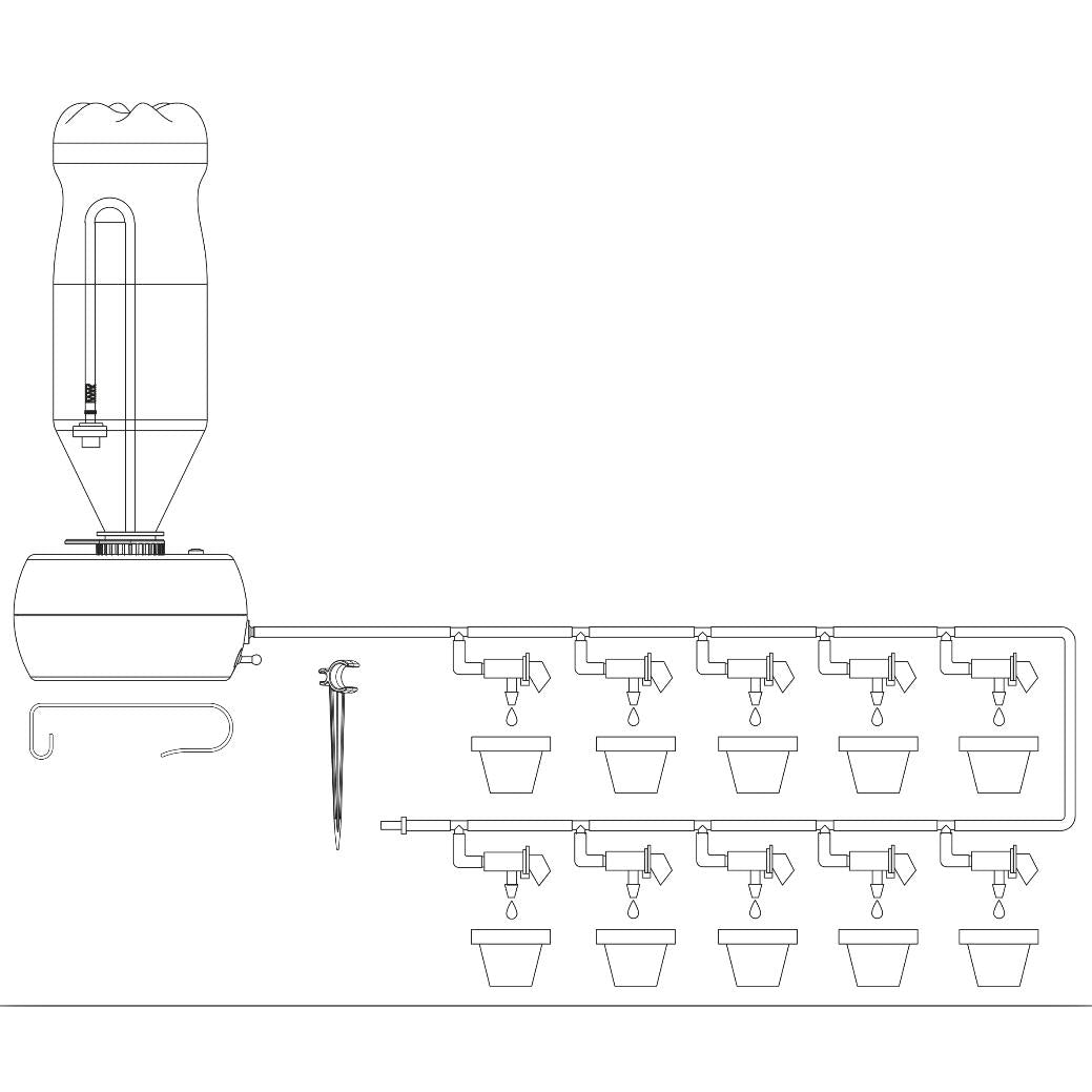 Kit di irrigazione per le vacanze con pompa programmabile Aqua Control