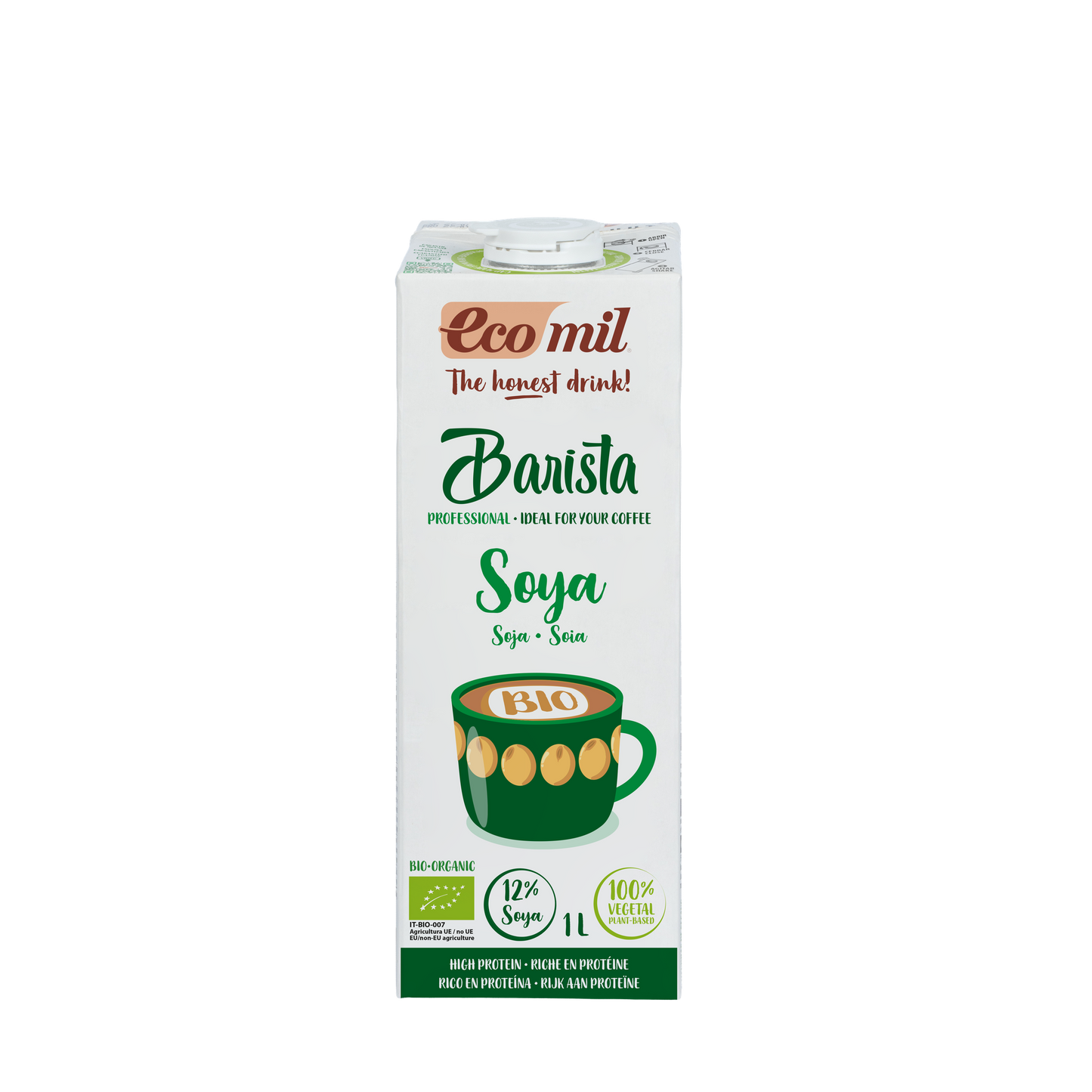 Ecomil low-sugar Barista soy drink 1 L