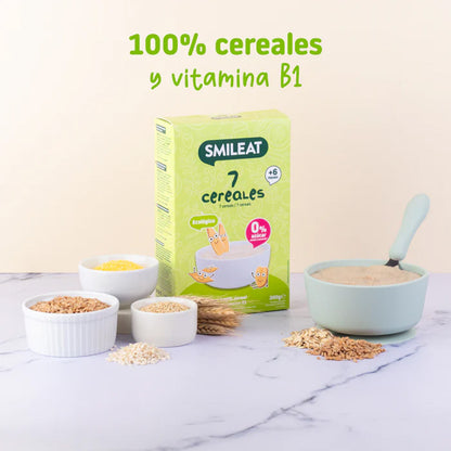 Lot de 6 bouillies aux 7 céréales Eco Smileat 200 g
