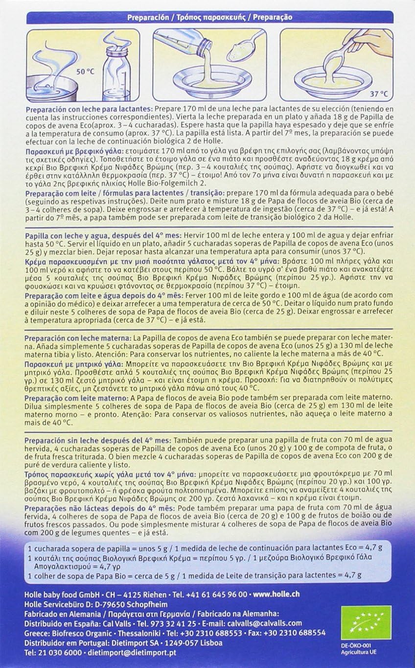 Biologische havermoutpap +4 maanden Holle 250 g