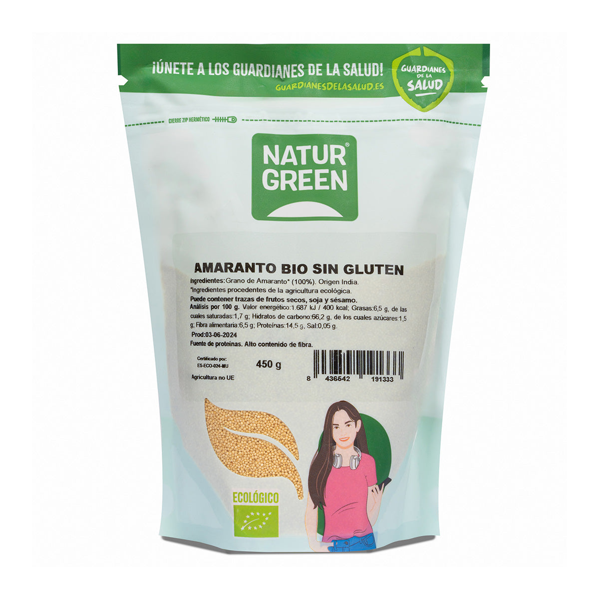 Amaranto biologico senza glutine NaturGreen 450 g