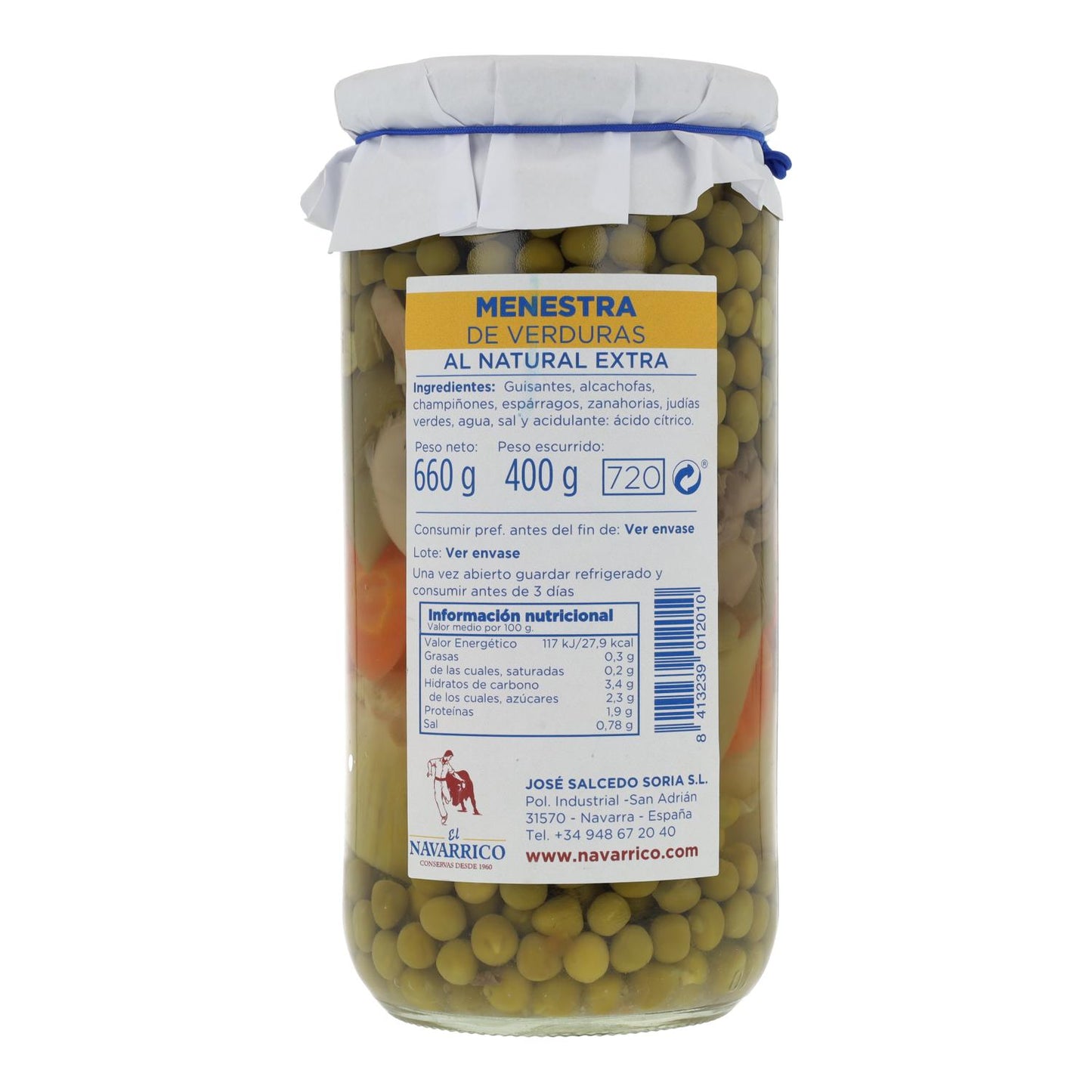 El Navarrico Gemüseeintopf, 720 ml Glas