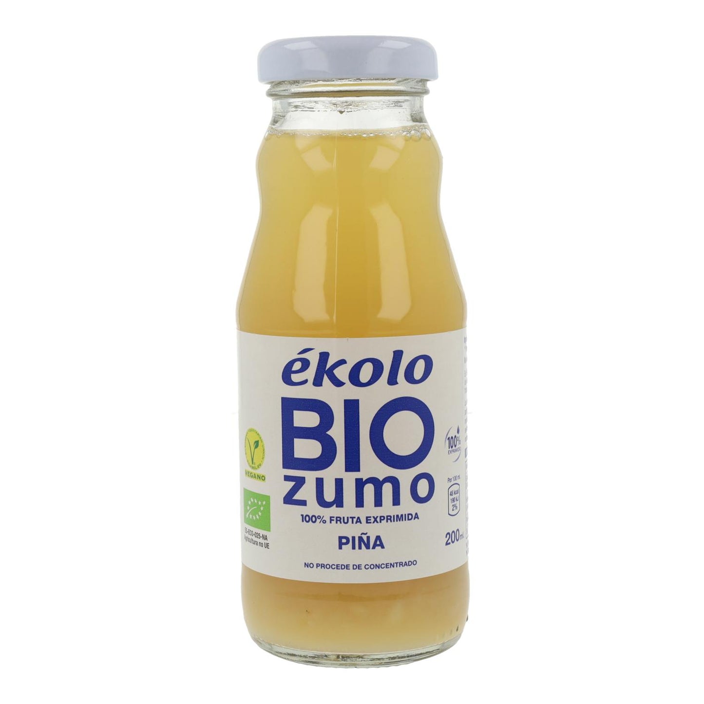 Jus d'ananas bio 100 % pressé Ékolo 200 ml